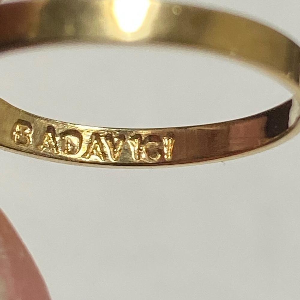 Green Peridot 10k Yellow Gold Ring size 7.5 - Picture 4 of 11
